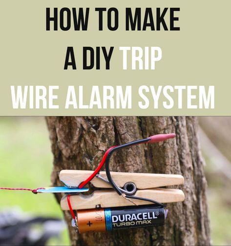 Making a tripwire alarm system is easier than it seems at a first glance and it will notify you in case there is an emergency or an intruder near you. Trip Wire Alarm, Trip Wire, An Intruder, Survival Knots, Living Skills, Alternative Lifestyle, Alarm System, Off Grid Living, Survival Skills