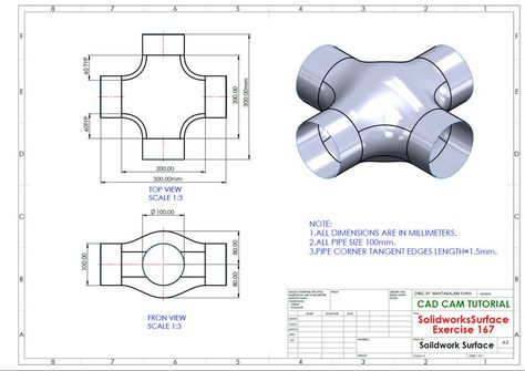 Surface Drawing, Mechanical Engineering Design, Surface Modeling, Cad Cam, Cad Design, Mechanical Engineering, Technical Drawing, Engineering Design, Backrest Pillow