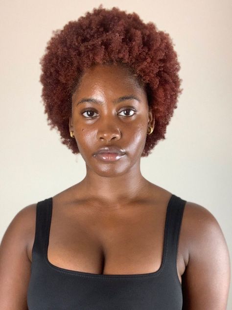 Ginger Hair Black Women Natural Short, Afro Hair Dye, Dark Ginger Hair, Short Dyed Hair, Hair Tint, Brown Hair Dye, Ginger Hair Color, Natural Afro Hairstyles, Pelo Afro