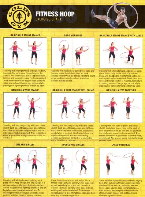 Basic Hoop exercise (Gold's Gym) Hoop Workout, Benefits Of Hula Hooping, Weighted Hula Hoops, Hula Hoop Workout, 90 Day Plan, Hula Dance, Personal Improvement, Workout Chart, Hula Hoop