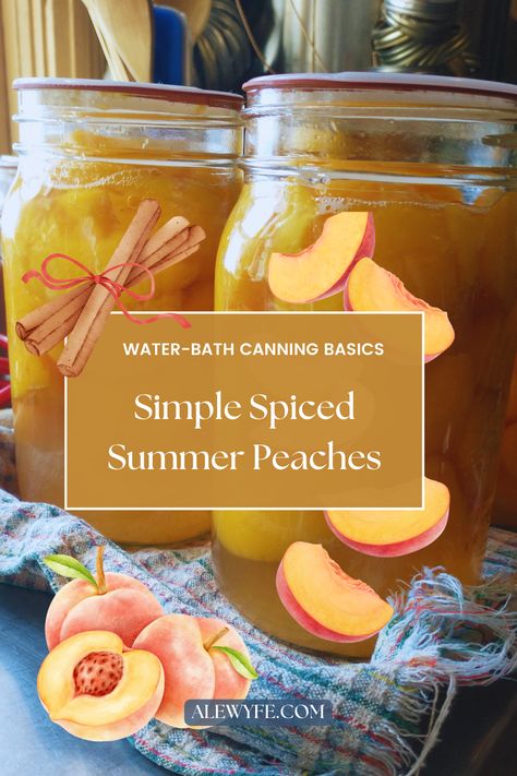 Canning Sliced Peaches, Canning Spiced Peaches, Canning Peaches Recipes, Peaches Recipes, Can Peaches, Spiced Peaches, Easy Canning, Canning Peaches, Special Occasion Dinner