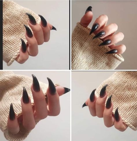 Designs On Nails, Basic Nail Art, Short Fall Nail Designs, Short Fall Nail, Basic Nail, Nail Art Techniques, Claw Nails, Goth Nails, Fall Nail