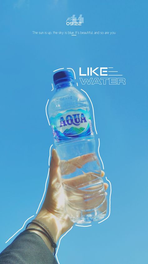 #typography Water Advertising, Water Company, Water Poster, Water Branding, Water Day, Graphic Design Ads, Creative Graphic Design, Social Media Design Inspiration, Dasani Bottle