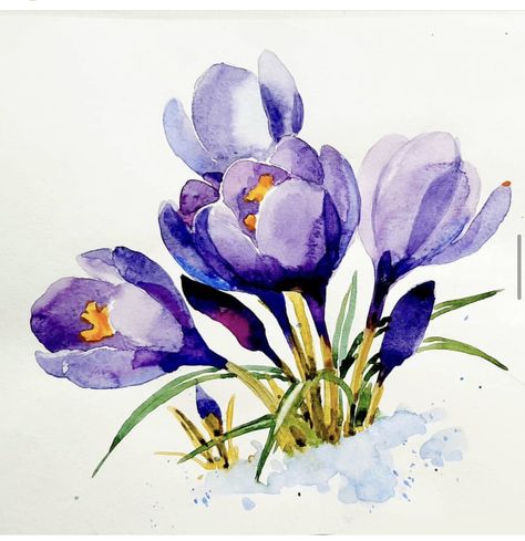 Loose Watercolor Paintings, Magic Runes, Watercolor Flowers Tutorial, Watercolor Tulips, Folk Art Flowers, Watercolor Paintings For Beginners, 강아지 그림, Diy Watercolor Painting, Watercolor Paintings Easy