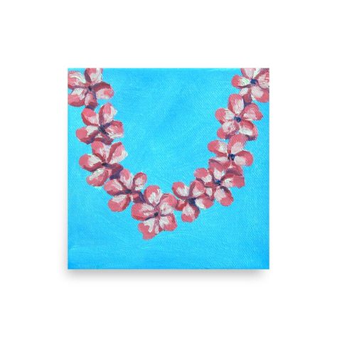 Lei Painting, Plumeria Lei, Pink Plumeria, Painting Fine Art, Hawaiian Culture, Art Tropical, Mural Floral, Hawaiian Flowers, Tropical Art