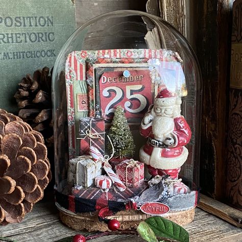 Letters to Santa Countdown Tim Holtz Ideaology Projects, Tim Holtz Christmas 2023, Stacy Hutchinson, Tim Holtz Christmas, Christmas Assemblage, Paper Village, Santa Countdown, Crafts 2024, Tim Holtz Crafts