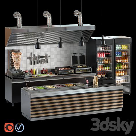 Kebab / shawarma - Restaurant - 3D model