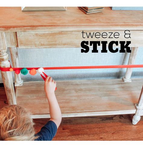 Tweezer Activities For Kids, Masking Tape Activities For Toddlers, Masking Tape Activities For Kids, Sentra Bahan Alam, Wiki Sticks Activities, Painters Tape Activities, Painters Tape Activities For Kids, Clothes Pin Activities, Caterpillar Craft