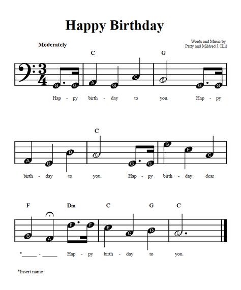 Happy Birthday Clarinet Sheet Music, Treble Clef Sheet Music, Happy Birthday Flute Sheet Music, Happy Birthday Chords Piano, Baritone Sheet Music, Happy Birthday Violin Notes, Easy Violin Sheet Music With Letters, Bass Clef Sheet Music, Tuba Sheet Music