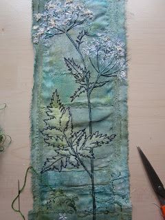 Louise Watson Textiles, Louise Watson, Textile Surfaces, Tree Chair, Textile Art Quilt, Textiles Sketchbook, A Level Textiles, Natural Form Art, Cow Parsley