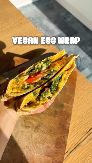 Egg Fry, Vegan Feta, Avocado Vegan, Egg Wrap, Vegan Egg, Tomato Avocado, Veggie Wraps, Tasty Recipes Videos, Silken Tofu