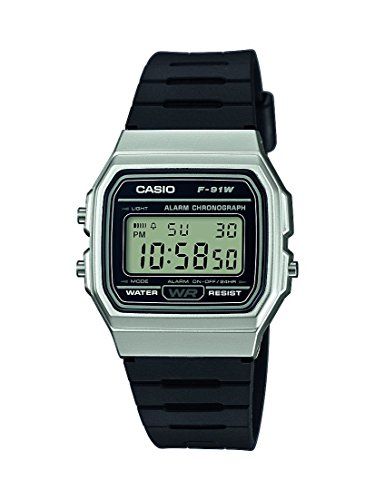 Casio Collection – Unisex Digital Watch with Resin Strap – F-91WM-7AEF Casio F91w, Casio Digital, Casio Vintage, Casio Classic, Digital Sports Watches, Cooler Look, Unisex Watches, Casual Watches, Classic Watches