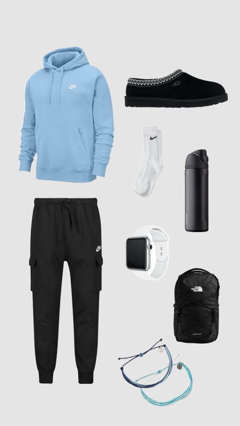 comfy school outfit 😶‍🌫️ Athletic Outfits Men, School Outfits Men, Casual Athletic Outfits, Trendy Athletic Outfits, Sporty Outfits Men, Comfy School Outfits, Smart Casual Menswear, Outfits Athletic, Dope Outfits For Guys