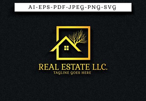 Broker Logo, Logo House, Rustic Logo, Buy Real Estate, Building Logo, Watermark Logo, Logo Watermark, Real Estate Logo Design, Small Business Logo