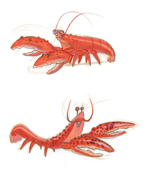 Lobster Character Design, Shrimp Character Design, Lobster Illustration, Lobster Drawing, Caracter Design, Working Drawing, Surfboard Art, Cosmic Horror, Character Design Animation