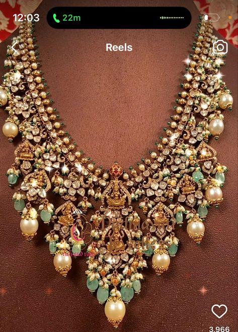 Double Layer Necklace Gold Indian, Simple Bridal Jewelry Indian, Tanishq Jewellery Gold Necklaces, Victorian Jewelry Indian, Victorian Jewellery Designs, Gutta Pusalu Jewellery, Polki Haram, Gold Kundan Necklace, Tanishq Jewellery