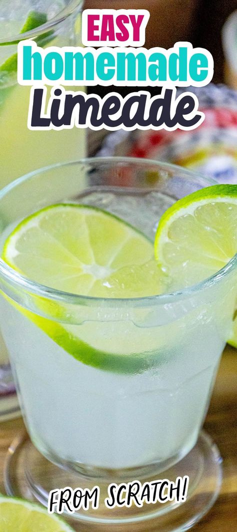 Homemade Limeade - drinks #drinks How To Make Limeade, Mexican Limeade, Homemade Limeade, Simple Syrup Drinks, Limeade Drinks, Limeade Recipe, Frozen Limeade, Recipe For 1, Veggie Skewers