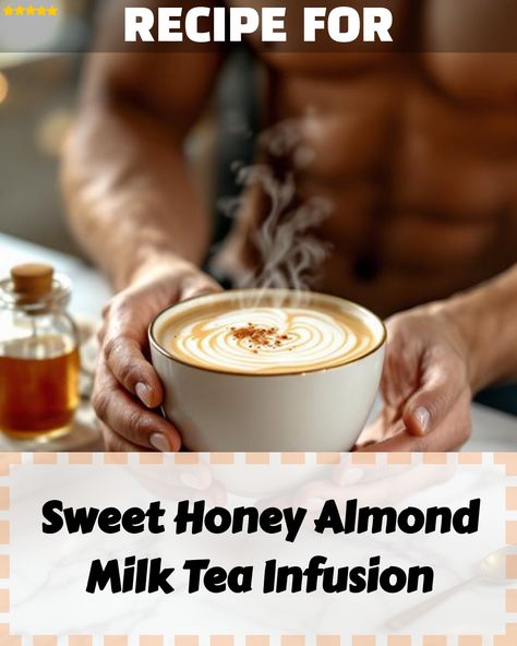 Sweet Honey Almond Milk Tea Infusion: A delightful homemade infusion blending almond milk with tea and a touch of honey, creating a soothing drink perfect for any time of the day. Ideal for those interested in exploring new honey recipes. Almond Milk Tea, Infused Vinegars, Tea Infusion, Infused Coffee, Honey Almonds, Chef Inspiration, Herbal Recipes, Cream Tea, Almond Cream