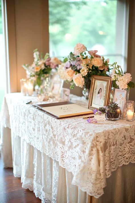 Transform your wedding with unique guest book table decor ideas that wow your guests! Create memorable experiences with interactive designs that reflect your personality as a couple. Explore the endless possibilities now!  #WeddingPlanning #GuestBookIdeas #WeddingDecor #UniqueWeddings #WeddingInspiration #BridalTips #TableDecor #MemorableWeddings #WeddingTrends #RusticWedding #ElegantWedding #CreativeWedding #PersonalizedWeddings #CeremonyIdeas #WeddingIdeas Wedding Book Signing Table, Wedding Book Table, Guest Book Table For Wedding, Guest Table Decor Wedding, Ceremony Signing Table, Wedding Gift Table Ideas, Wedding Polaroid Guest Book, Book Table Decor, Guest Book Table Decor