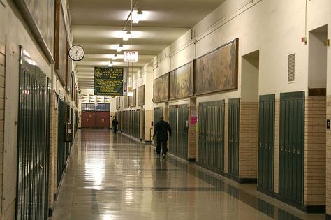 Hallway @ Lane Tech High School, Chicago, IL Gothic Icon, Lane Tech, High School Study, School Hallway, Whispering Pines, American High School, School Hallways, Public High School, Buttered Noodles