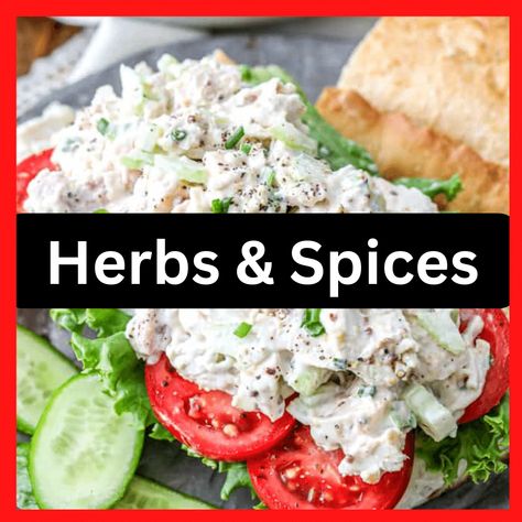 10 Best Herbs and Spices for Chicken Salad Chicken Salad Seasoning, Chicken Salaf, Herbed Chicken Salad, Best Spices For Chicken, Spices For Chicken, Salad Seasoning Recipe, Best Chicken Seasoning, Cold Chicken Salads, Herbs For Chickens