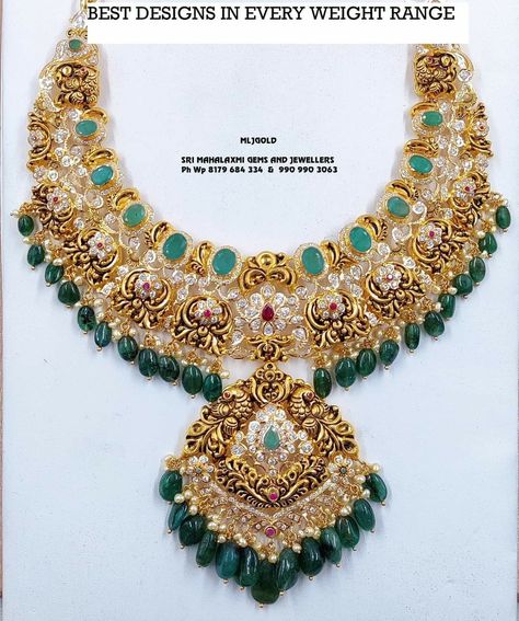 Latest Gold Design Necklace, Gold Chokers Latest Designs, Uncut Necklace Designs, Nakshi Choker Designs, Latest Nakshi Jewellery, Latest Indian Bridal Jewelry Sets, Gold Haram Designs Indian Latest, Latest Gold Antique Necklace Designs, Latest Choker Necklace Designs