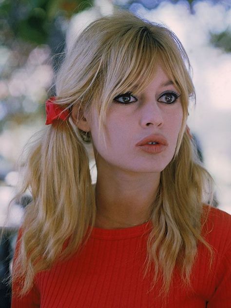 Bridget Bardot Hair, Brigitte Bardot Hair, Bardot Bangs, Bardot Hair, Iconic Hairstyles, 1960s Hair, 60s Hair, Bridget Bardot, Pigtail Hairstyles