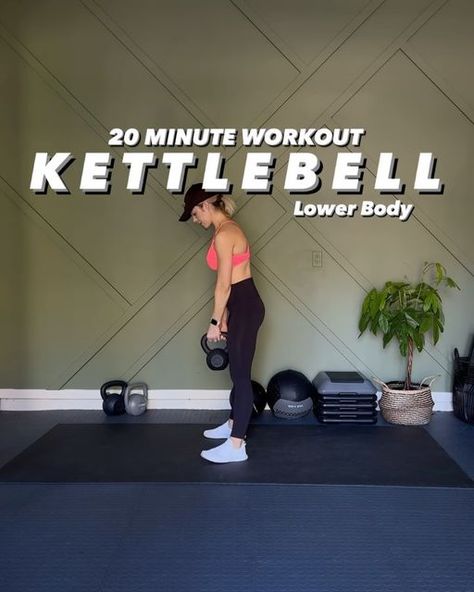 Kat B | Home Workouts on Instagram: "20 Min Kettlebell Workout- lower body I’m using a 25 lb kettlebell. Do each exercise 12 reps (when alternating sides do 12 in total) and repeat circuit 3x. Take quick breaks in between exercises and 1 min break in between circuits 🎵Thunder - gabry ponty, LUM!X, preZioso Large exercise mat (8x4) is from @yogorillamats They have many other sizes and the quality is 👌🏼👌🏼 Use my code katbfit for 10% off #kettlebellworkout #kettlebells #kettlebelltraining #kettlebellexercises #kettlebellworkouts #20minuteworkout #athomeworkouts" Workout 2023, 20 Minute Workout, Kettlebell Training, Exercise Mat, Home Workouts, Kettlebell Workout, Mat Exercises, Break In, Leg Workout