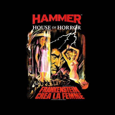 Hammer Frankenstein Crea La Femme Poster | Hammer Horror Films – POD66 The Vampire Lovers, Vampire Lovers, Horror Clothes, Hammer Horror Films, Hammer Horror, Film Production Company, Hammer Films, Famous Monsters, The Mummy