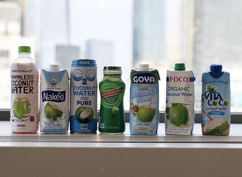 With so many coconut waters to choose from, you better be putting your hard-earned money to good use. We tried 7 brands to determine the best coconut water. Coconut Water Drinks, Coconut Water Recipes, Coconut Water Smoothie, Healthy Brands, Water Hydration, Coconut Benefits, Coconut Drinks, Hydrating Drinks, Eat This Not That