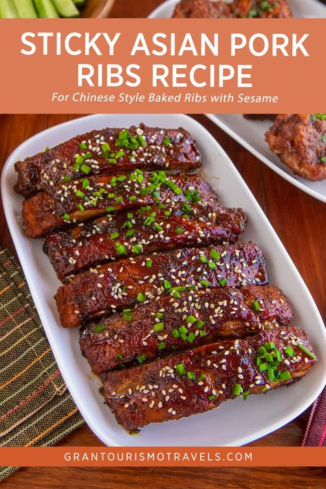 Asian Pork Ribs Recipe, Chinese Pork Ribs Recipe, Asian Sticky Ribs, Sticky Asian Pork, Asian Pork Ribs, Sticky Ribs Recipe, Country Pork Ribs, Sticky Pork Ribs, Sticky Ribs