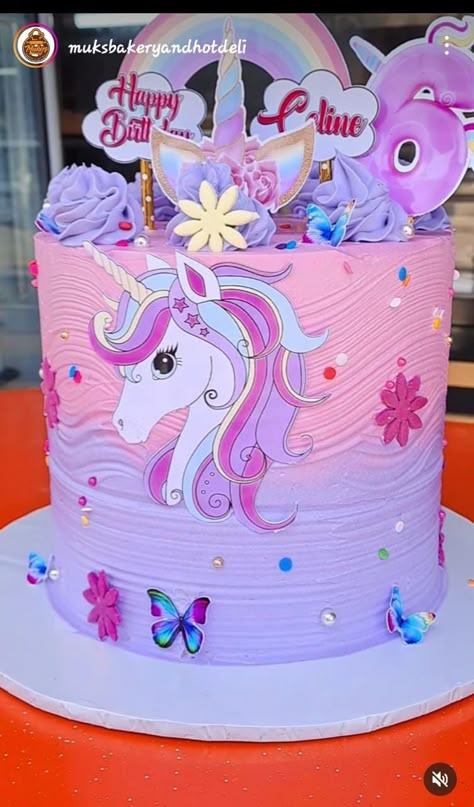 Neon Unicorn Cake, Unicorn Purple Cake, Pink And Purple Unicorn Cake, Unicorn Birthday Cake Rectangular, Stage Decoration Photos, Unicorn Cake Design, Sparkle Unicorn Cake, Modern Birthday Cakes, Christmas Table Decorations Diy