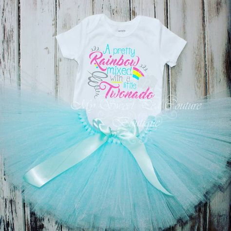 Do you have a Little Two-Nado having a Birthday soon? This would be perfect for them! #MSPCB #mysweetpeacoutureboutique #2ndbirthday #secondbirthday #two #twonado #two-nado #tornado #terribletwos #etsy #etsyseller #etsyshop #handmade #rainbow #rainbowbirthday Fournado Birthday Party Girl, Twonado Party, Birthday Second, Pretty Rainbow, Girls Birthday Party Themes, Baby Birthday Themes, 2nd Birthday Shirt, Second Birthday Ideas, Ice Cream Birthday Party