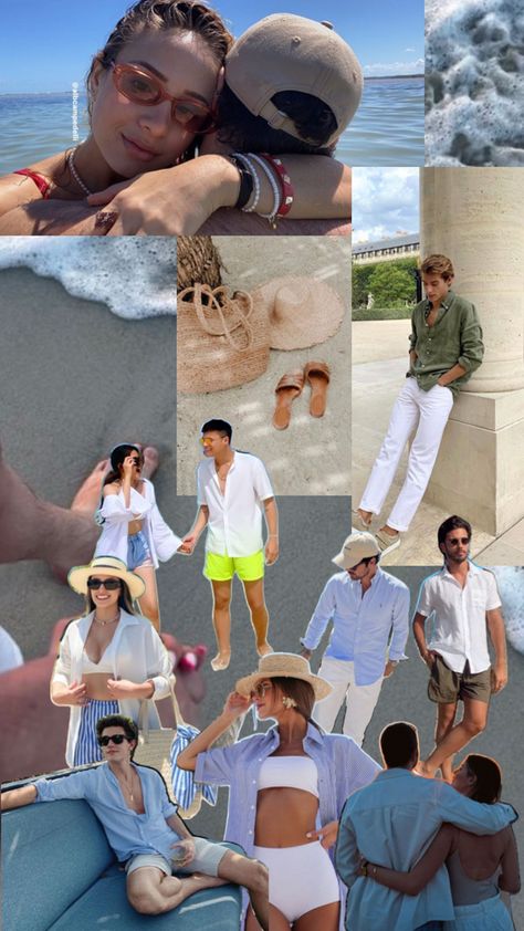 Summer/beach vibes aesthetic outfits couple Aesthetic Outfits Couple, Beach Vibes Aesthetic Outfits, Couple Beach Outfits, Beach Outfits Aesthetic, Beach Vibes Aesthetic, Summer Beach Vibes, Beach Outfits, Beach Vibes, Beach Vibe