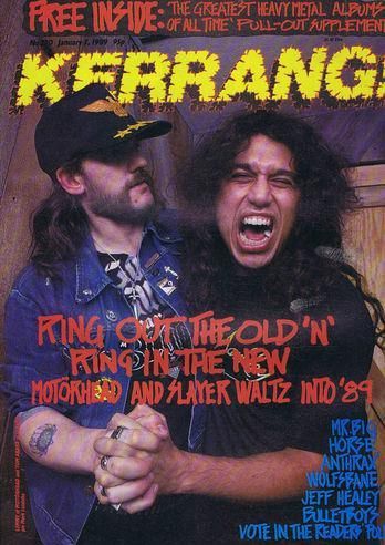 Kerrang Magazine Cover, Kerrang Magazine, Jeff Healey, Tom Araya, 80s Heavy Metal, Slayer Band, Lemmy Kilmister, Metal Albums, Metal Magazine