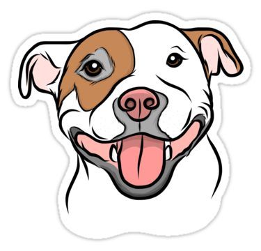 Happy Go Lucky Pit  Sticker Pitbull Illustration, Pit Bull Drawing, Draw Dogs, Happy Go Lucky, Drawing Animals, Doodle Tattoo, Dog Illustration, Dog Stickers, Dog Drawing