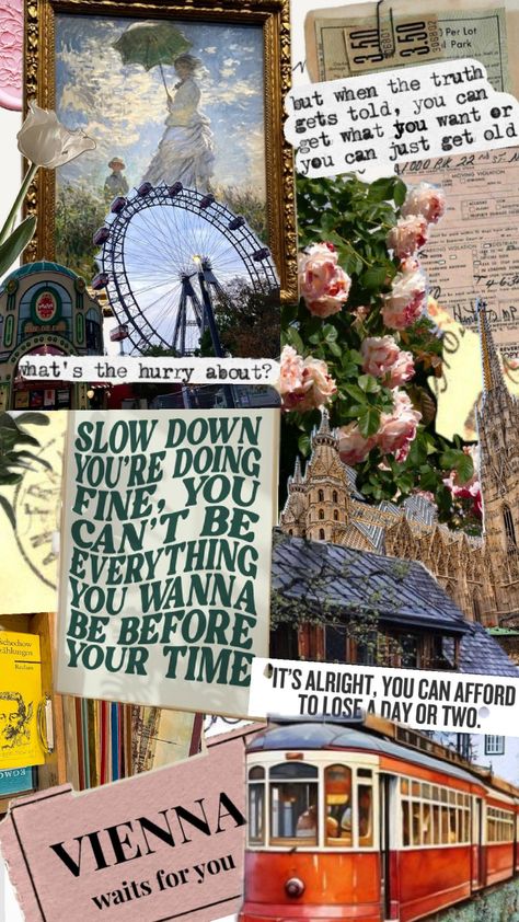 #vienna #viennawaitsforyou #billyjoel #slowdown #you'redoingfine #song #rest Vienna Song Aesthetic, Vienna Aesthetic Billy Joel, Vienna Waits For You Wallpaper, Vienna Billy Joel Wallpaper, Vienna Aesthetic Wallpaper, Crème Wallpaper, Vienna Song, Vienna Wallpaper, Vienna Aesthetic