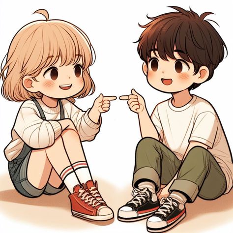 Chibi Couple Poses, Arabic Kaligrafi, Cute Chibi Couple, Bear Drawings, Gorgeous Images, Chibi Couple, Cartoon Love Photo, Floral Wallpaper Iphone, Promise Neverland