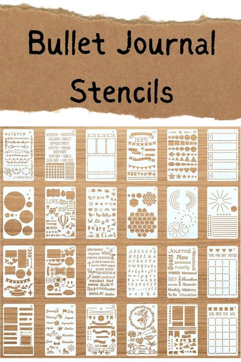 Journal Stencils Templates, Planner Stencils, Planner Stencil, Writers Room, Journal Stencils, Exam Planner, Bullet Journal Supplies, Weekly Planner Print, Bujo Diary