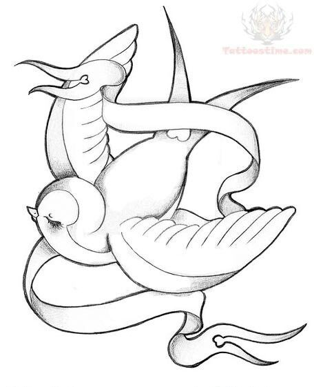 Bird with ribbon Swallow Tattoo Design, Tin Punch, Swift Bird, Graphic Symbols, Cage Tattoos, Sparrow Tattoo, Swallow Tattoo, Star Tattoo Designs, Tattoo For Son