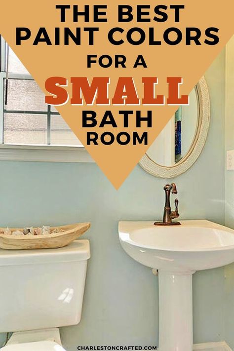 Want to update your bathroom? Here are the best Small Bathroom Paint Colors to help even the tiniest of bathrooms to look magazine-worthy. Bright Bathroom Paint Colors, Trending Bathroom Colors, Small Bathroom Paint Colors, Bathroom Wall Colors, Small Bathroom Paint, 2024 Bedroom, Very Small Bathroom, Small Bathroom Colors, Painted Bathroom