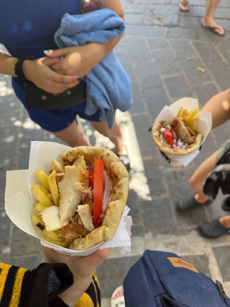 Giros Greek, Rhodes Island Greece, Greek Gyros, Greece Food, Rhodes Island, Euro Summer, Greek Fashion, Rhodes, Greece