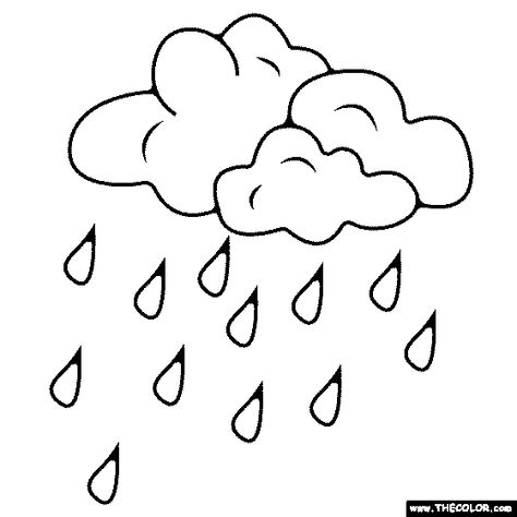 Rain Clouds With Rain Drops Coloring Page Rain Drops Coloring Page, Raining Coloring Pages, Printable Raindrops, Rain Drawing For Kids, Rain Drops Drawing, Rain Cloud Drawing, Drawing Of Rain, Raining Drawing, Drawing Of Clouds