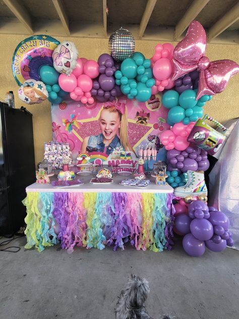 Jo Jo Siwa Party Ideas, Jojo Siwa Birthday Party Ideas Decoration, Jojo Siwa Room Decor Ideas, Jojo Siwa Party Decorations Ideas, Jojo Siwa Treat Table, Diy Jojo Siwa Party Decorations, Jojo Siwa Birthday Party Ideas, Jojo Siwa Birthday Shirt Svg, Jojo Siwa Birthday Party