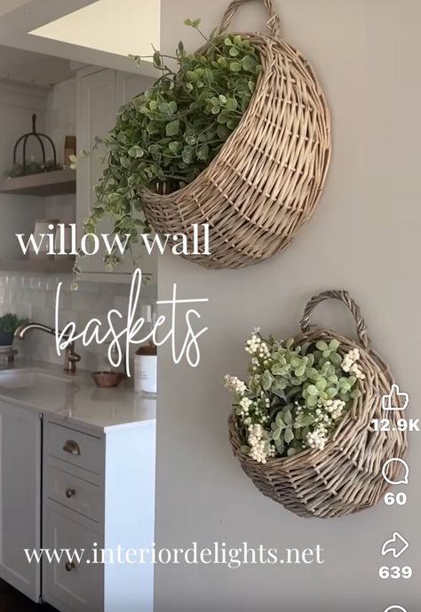 Basket on wall decor