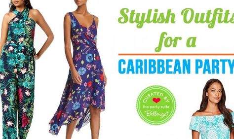 Caribbean Party Attire for Ladies in Fresh Colors! Caribbean Theme Party Outfit, Caribbean Party Outfit, Caribbean Theme Party, Cream Party Decorations, Creative Ice Cream, Church Outfit Fall, Caribbean Christmas, Caribbean Party, Casual Christmas Party