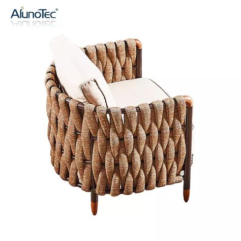 PE Rattan Wicker Weaving Sling Rope Sofa Set Outdoor Garden Furniture - Buy furnitures, outdoor furniture, sofa furniture Product on Aluminum Pergola-AlunoTec Woven Rope Outdoor Furniture, Rope Outdoor Furniture, Motel Ideas, Wicker Weaving, Rope Weaving, Top Sofas, Outdoor Sofa Set, Aluminum Pergola, Outdoor Furniture Sofa