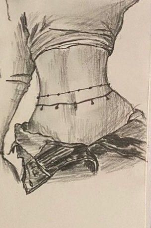 Drawing Sketches Bodies, Waist Drawing Tutorial, Sketchs Ideas Easy, Simple Yet Meaningful Drawings, Easy Mexican Drawings, Sketch Ideas Bodies, Waist Reference Drawing, Art Sketches Ideas Creative Inspiration, Art Ideas Sketches Simple