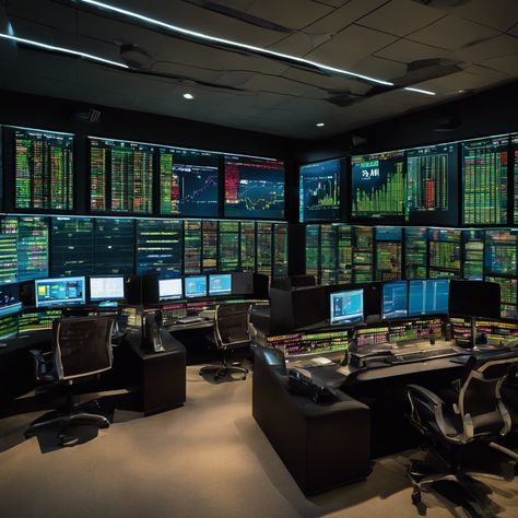 FalconX FX Desk Opens Door to New Trading World | US Newsper Trade Lifestyle, Monitor Room, Trader Lifestyle, Safe Room Doors, Trading Floor, Trading Desk, Army Images, Office Interior Design Modern, Control Room