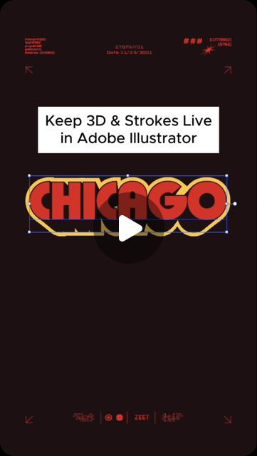 ZEET on Instagram: "Keep your text effects live and editable in Adobe Illustrator.  . We’ve all been there, copy and pasting behind, then increasing stroke widths, outlining text…. and then the client wants to make a change. 🤦🏻‍♂️  . With this method you can keep all your text effects live for quick and easy editing.  . . . . . . #graphicdesign #typography #howto #designhack #adobeillustrator #adobeillustratortutorial #logodesign #logotype #wordmark #wordmarklogo #branddesign #chicago #vintage" Outline Text Illustrator, Cool Text Effects Illustrator, Text Effects Illustrator, Illustrator Text Effects, Chicago Vintage, Adobe Illustrator Tutorials, Word Mark Logo, Design Hack, Illustrator Tutorials
